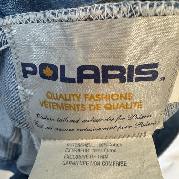 VTG Embossed Denim Trucker Jean Jacket Polaris ATV Snowmobile Mens XXL USA - Picture 9 of 12